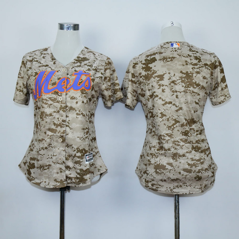 Women New York Mets Blank Camo MLB Jerseys